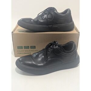 Orthocomfoot Men's Black Leather Casual Shoes‎ Lace-Up Size 44 (US ~10)